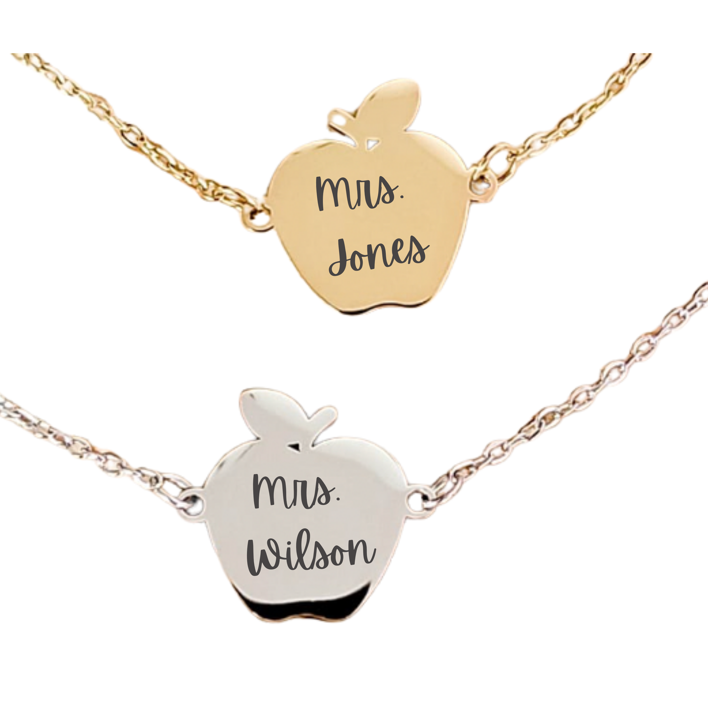 Personalized Apple Necklace